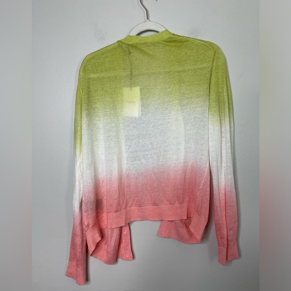 Theory Dual Ombre Cardigan in Pink and Green Ombre Linen- Viscose XL NWT $295 - Picture 8 of 10